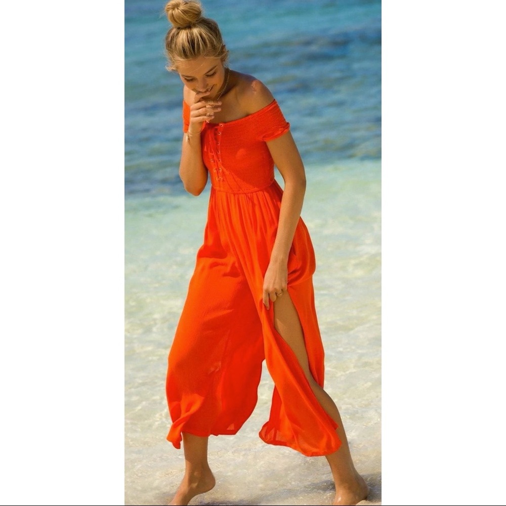 L Space Sao Paulo Orange Jumpsuit